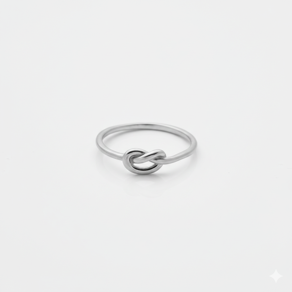 Infinity Knot Promise Ring, 925 Sterling Silver Promise Band Ring