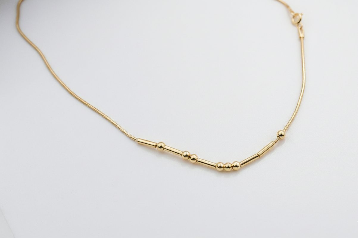 Custom Morse Code Necklace, 925 Sterling Silver Hidden Message