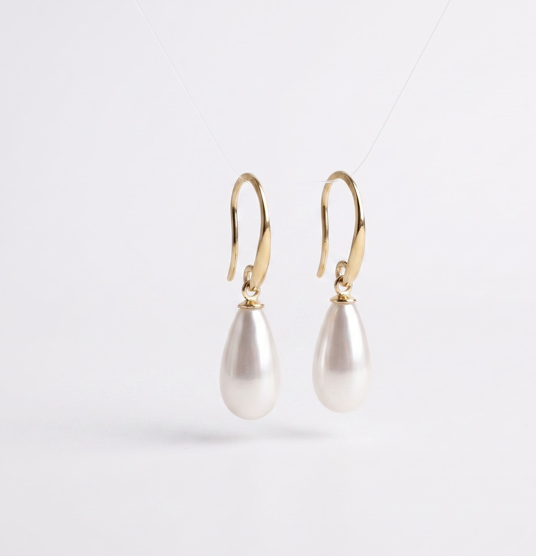 Mother Of Pearl Earrings, 925 Sterling Silver Drop Earrings