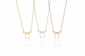 Dainty Bow Necklace, 14K Gold Vermeil Ribbon Pendant For Her