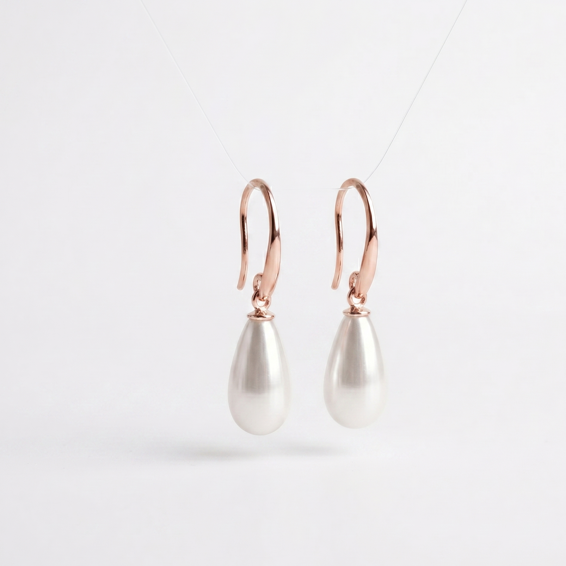 Mother Of Pearl Earrings, 925 Sterling Silver Drop Earrings