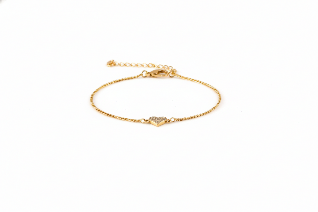 Fingerprint Engraving Bracelet, 925 Sterling Silver Heart Charm