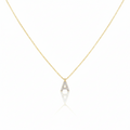 Initial Pendant Necklace, Dainty CZ Dangle, 925 Sterling Silver