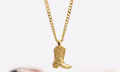 Cowboy boot necklace, 925 Sterling Silver Cowgirl Boot Pendant