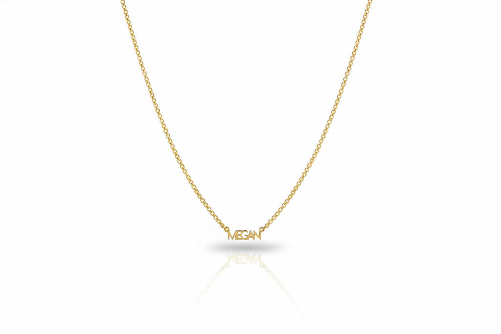 Intertwined Name Necklace, Sterling Silver, Gold, Rose