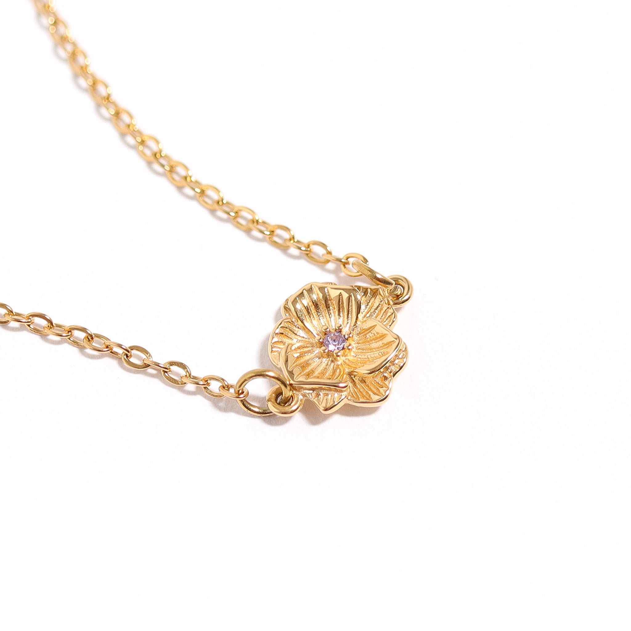 Birth Flower Charms – 18K Gold PVD Stainless Steel 3D Floral Connector Charm