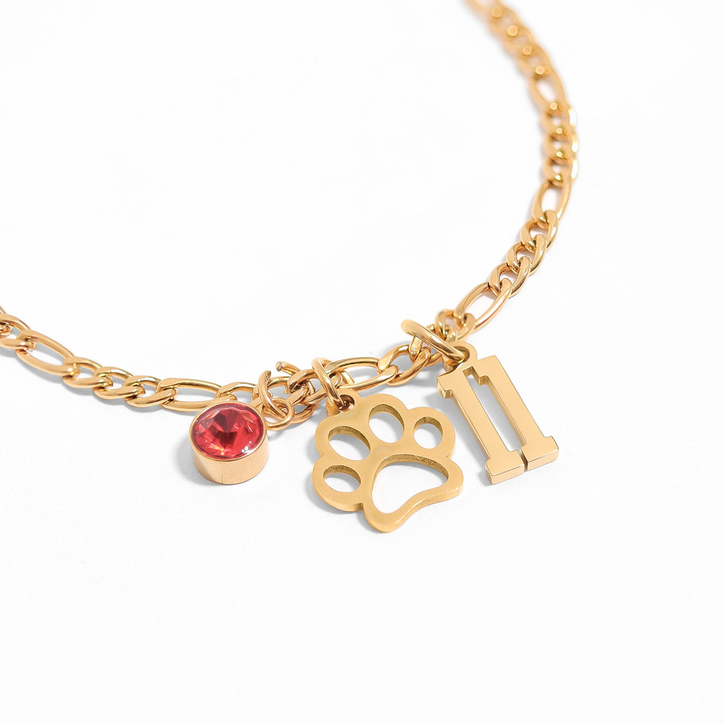 Gold Sport Number Pendant – Small 18K PVD Coated Stainless Steel Charm