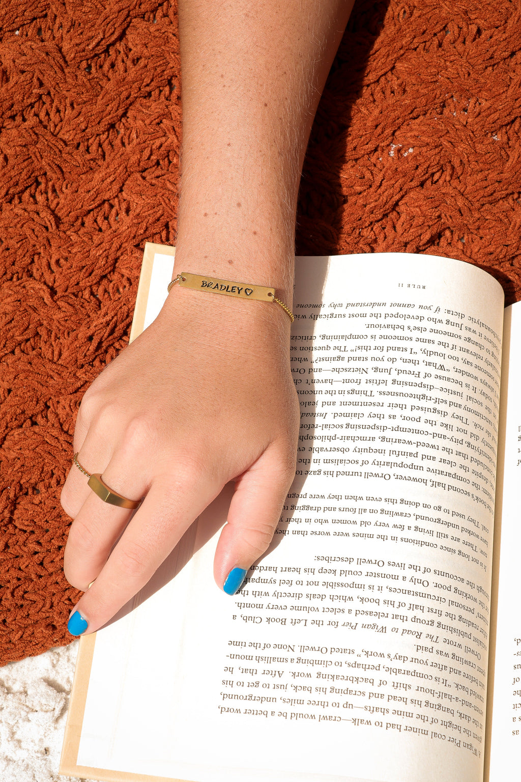 Gold Adjustable Bar Bracelet – 18K Gold PVD Stainless Steel Flat Adjustable Band