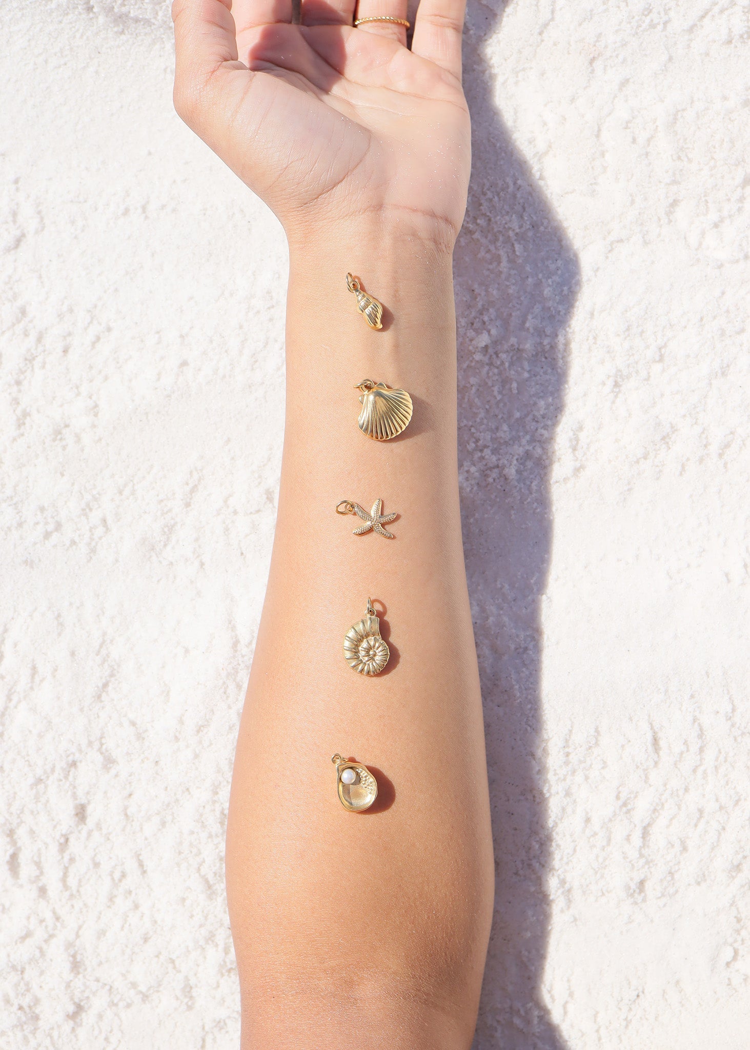 Gold Shell Charm – 18K Gold PVD Coated Stainless Steel Pendant Accessory