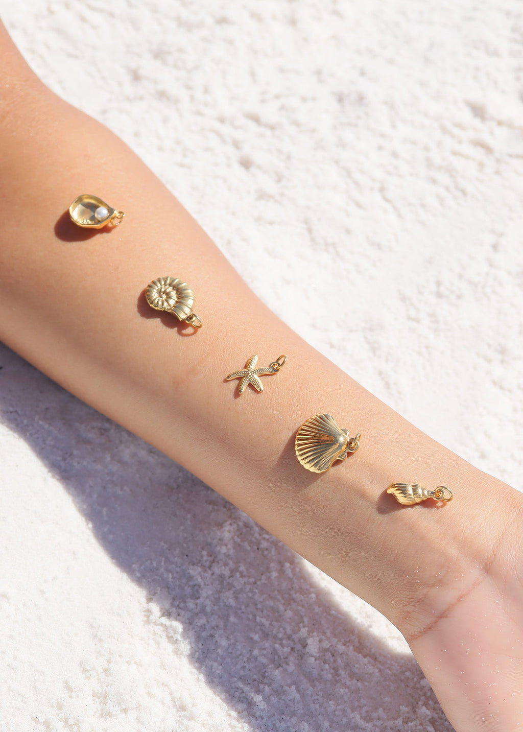 Seashell Charm – 18K Gold PVD Coated Stainless Steel Coastal Jewelry Accessory
