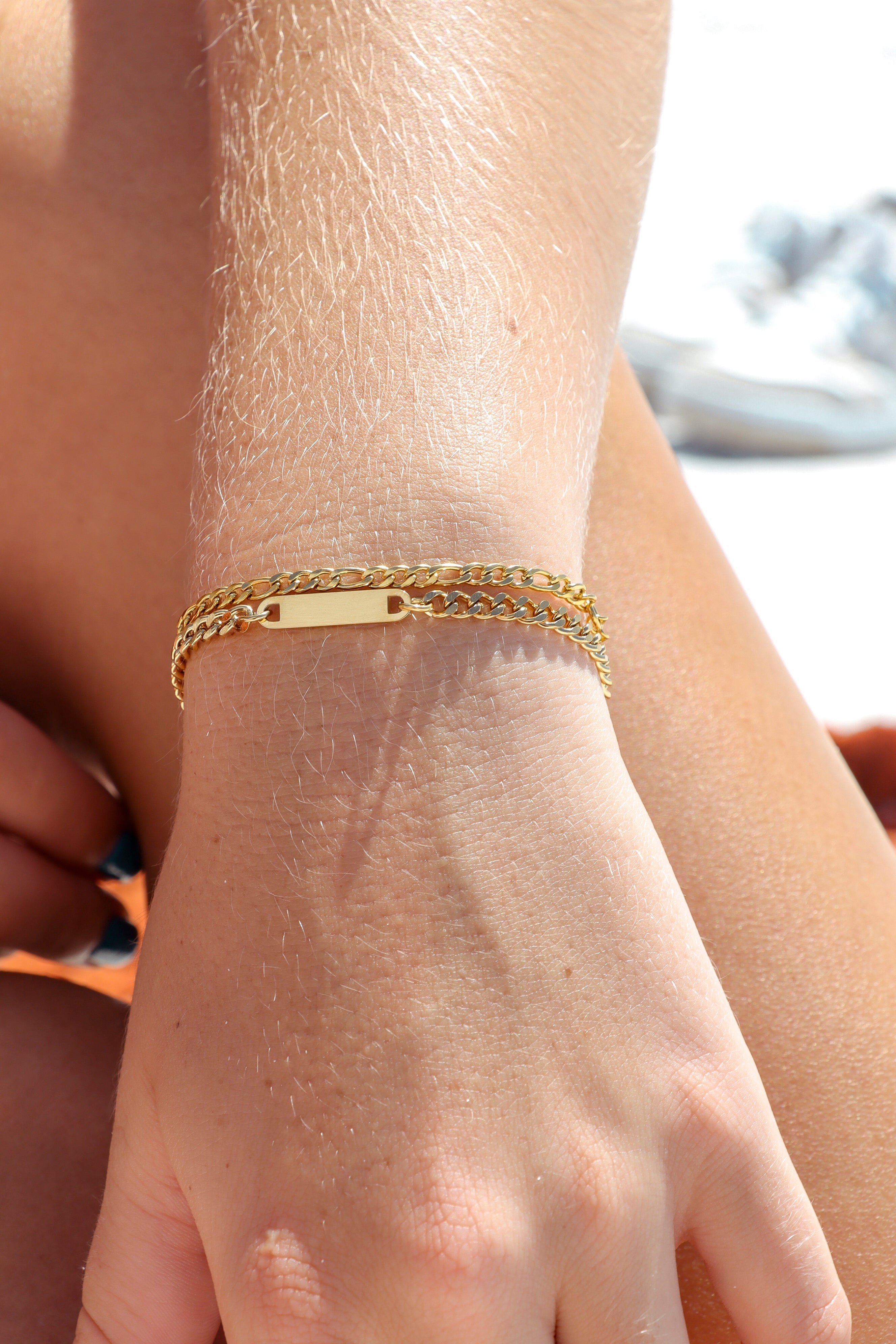 Curb Chain Bar Bracelet Lifestyle