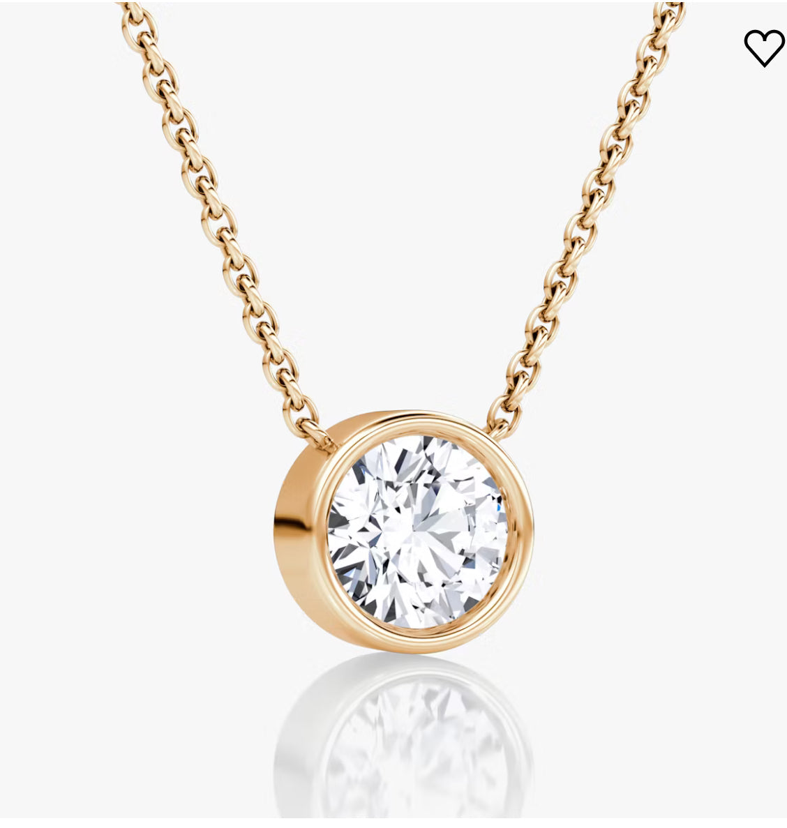 Lab Grown Diamond Pendant – 1 Carat Bezel Set Pendant | AGI Certified Necklace