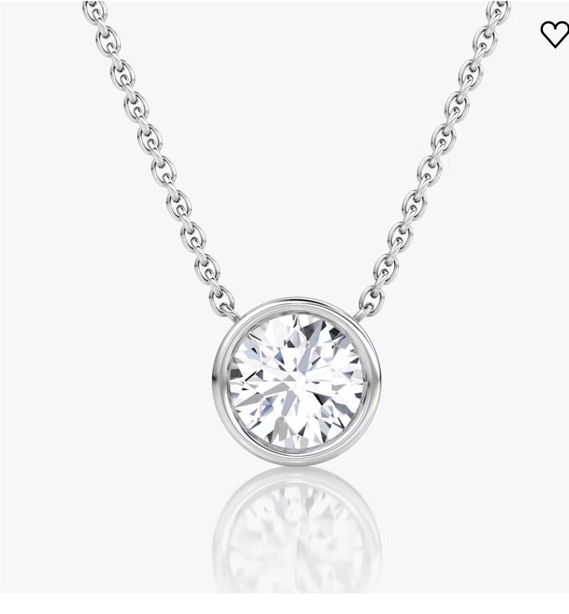 Lab Grown Diamond Pendant – 1 Carat Bezel Set Pendant | AGI Certified Necklace