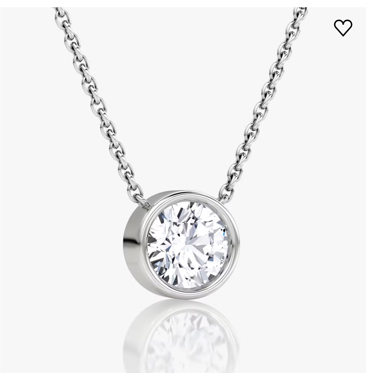 Lab Grown Diamond Pendant – 1 Carat Bezel Set Pendant | AGI Certified Necklace