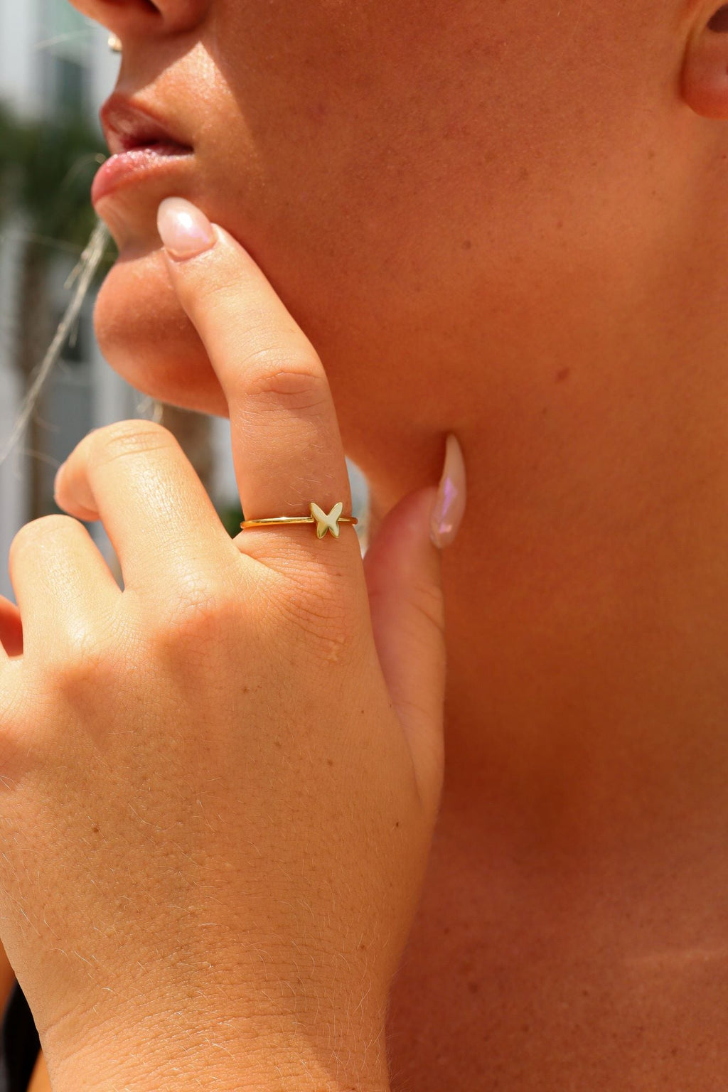 18K Gold Stacking Rings – Symbol Stainless Steel PVD Coated Jewelry Stack