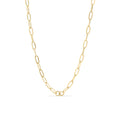 Paperclip Chain Necklace – 18K Gold Connector Charm Chain, Hypoallergenic Jewelry