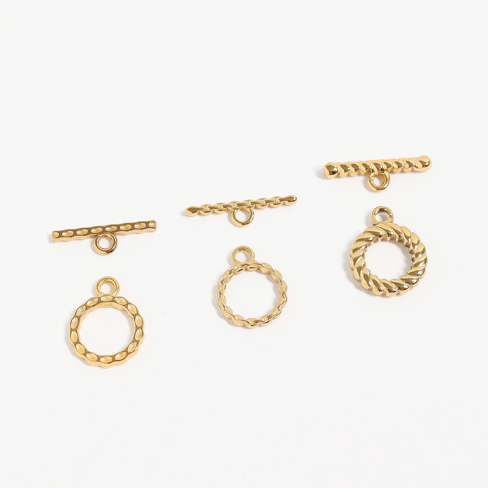 Gold Toggle Clasp – 18K PVD Coated Stainless Steel Braided Jewelry Clasp
