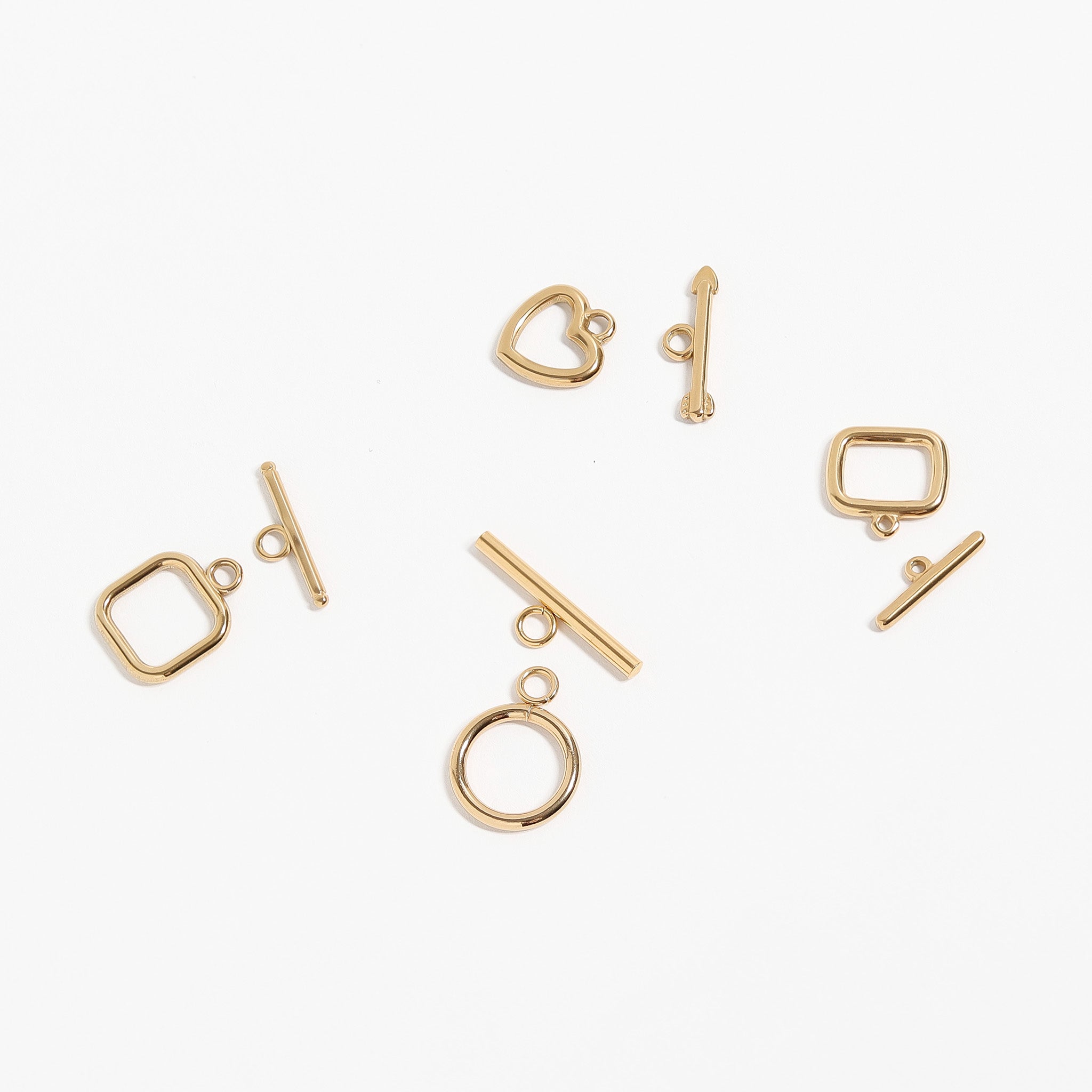 Gold Toggle Clasp – 18K PVD Stainless Steel Circle Toggle Clasp for Bracelets & Necklaces