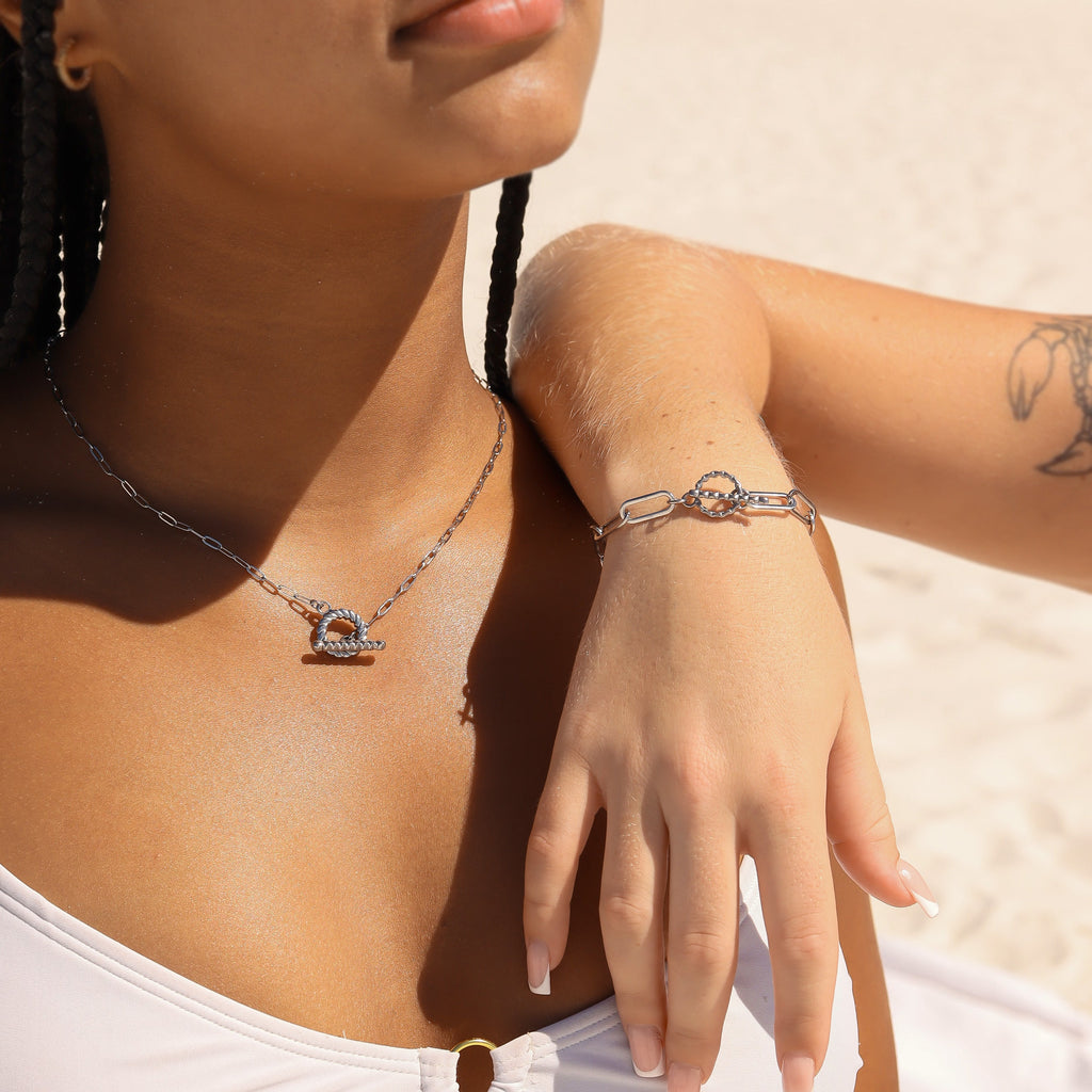 18K Gold Toggle Clasp - Durable Stainless Steel Jewelry Connector for Bracelets & Necklaces
