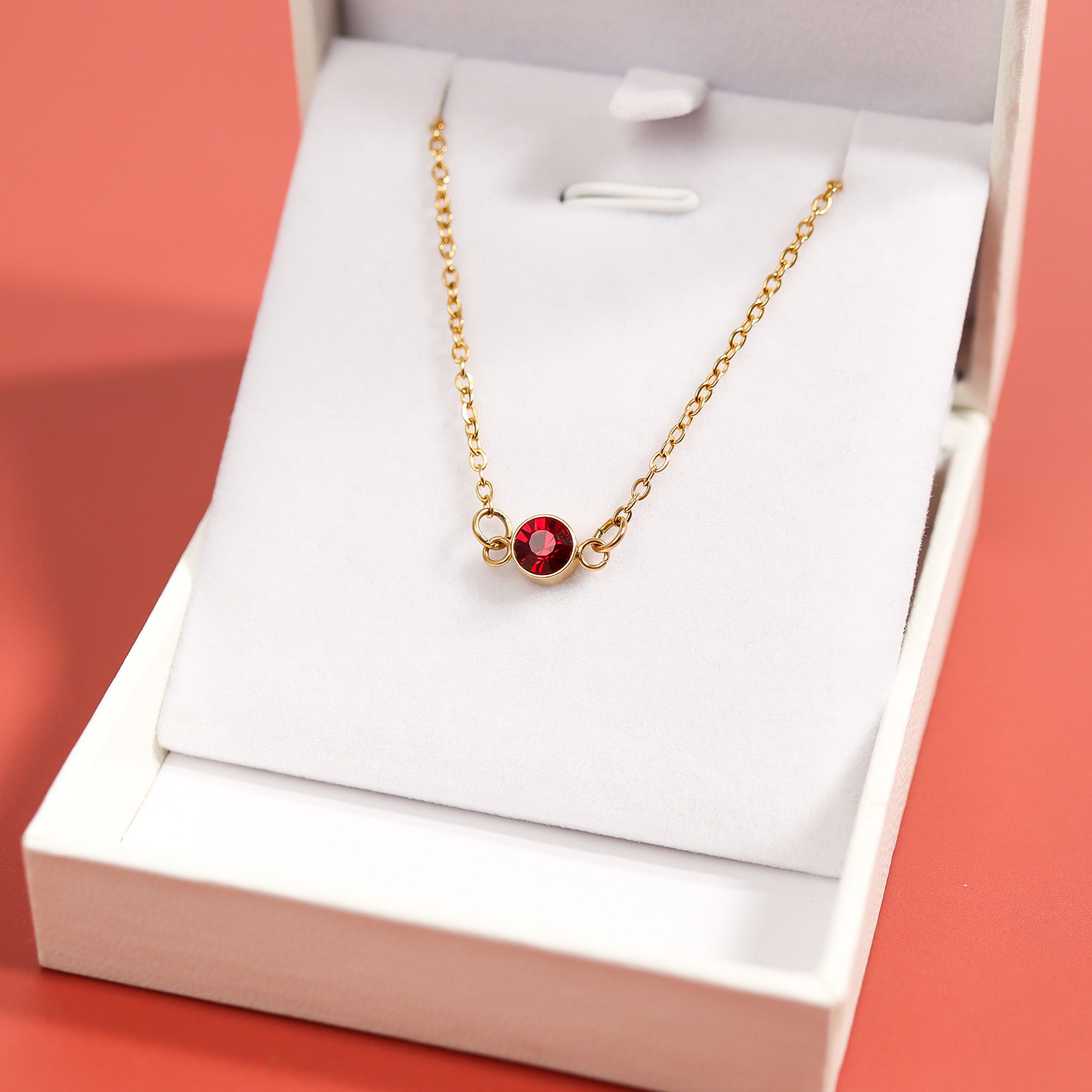 18K Gold Chain Necklace – PVD Coated Stainless Steel Loop Connector Chain