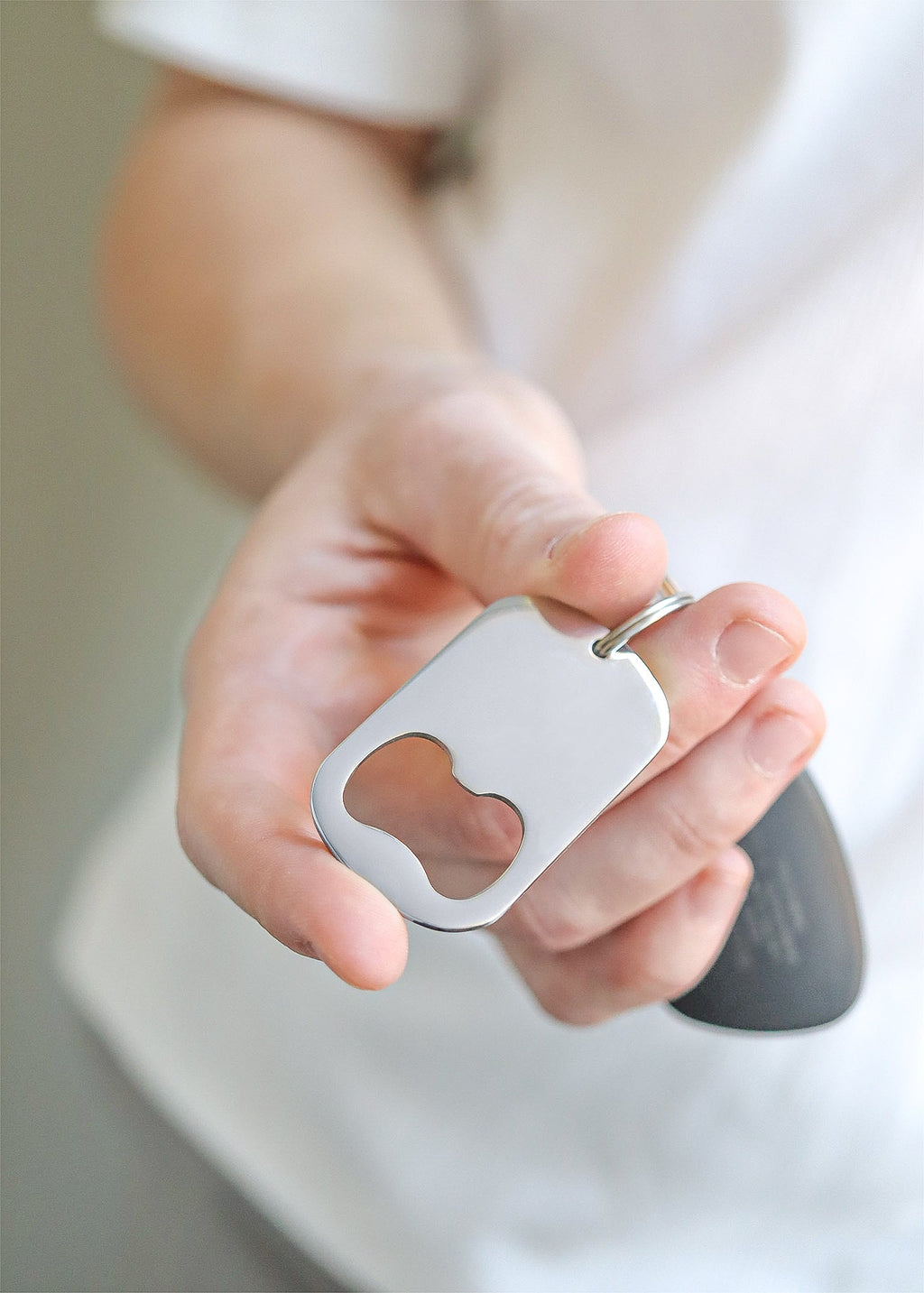Engravable Bottle Opener Keychain - Customizable Metal Beverage Tool & Modern Carry