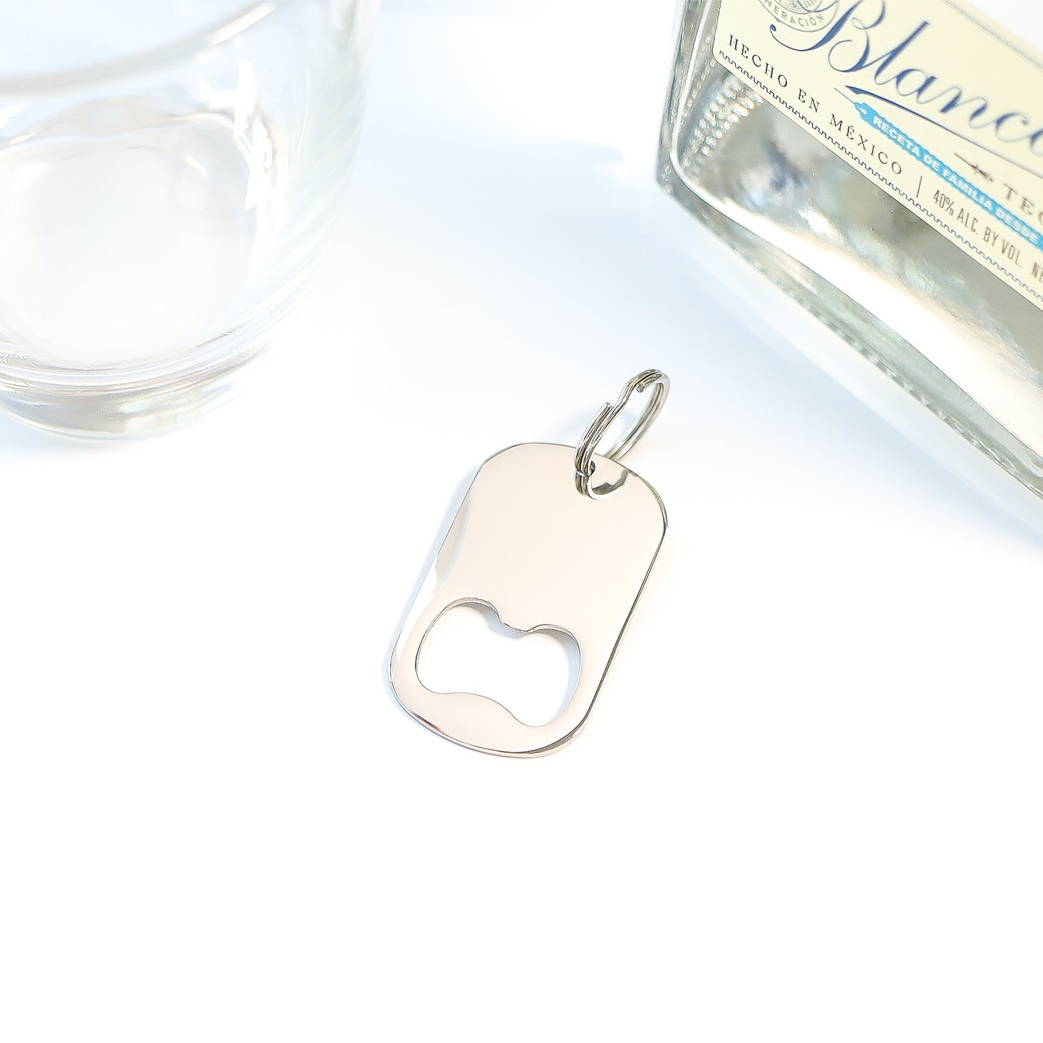 Engravable Bottle Opener Keychain - Customizable Metal Beverage Tool & Modern Carry