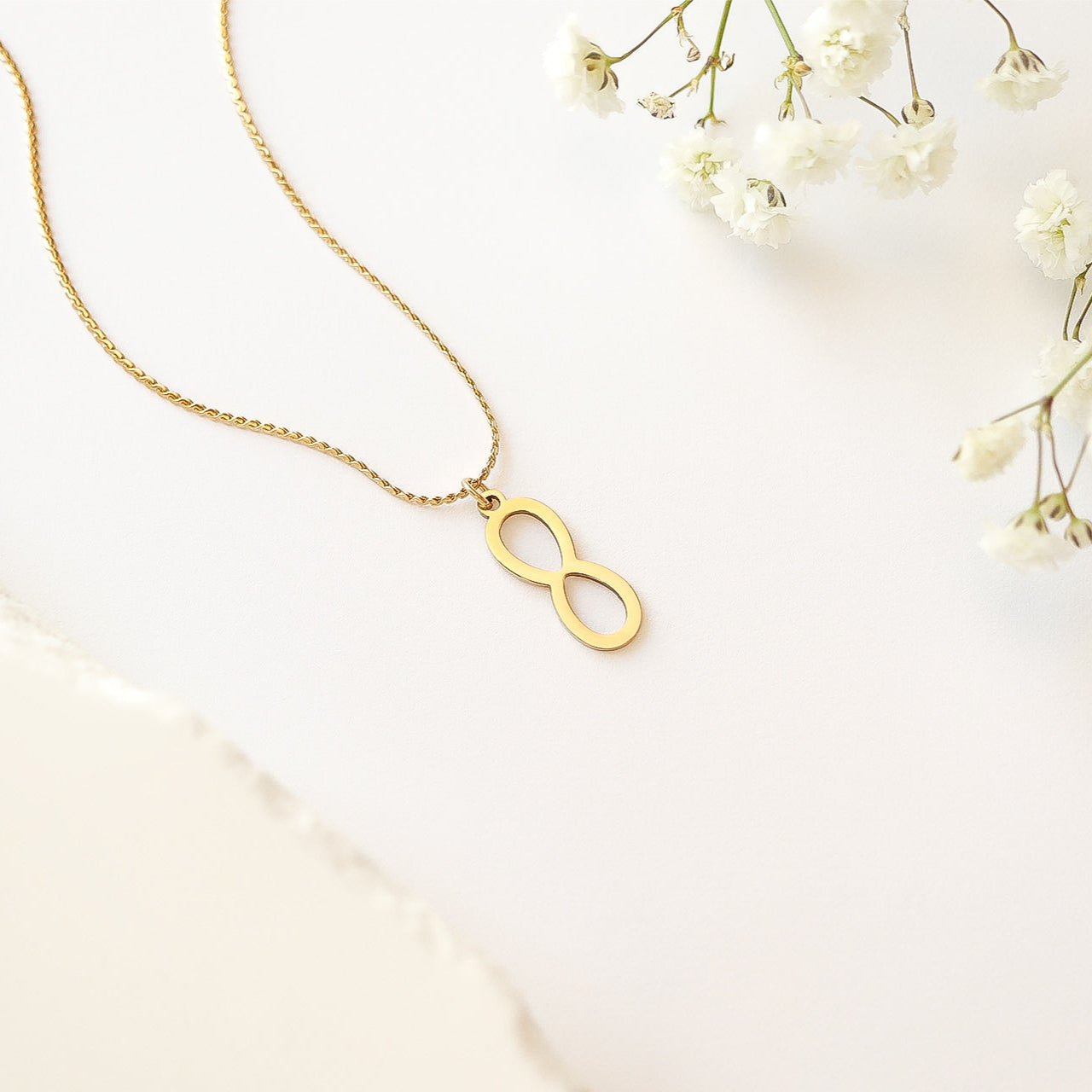 18K Gold Infinity Charm – Hypoallergenic Stainless Steel Jewelry Pendant