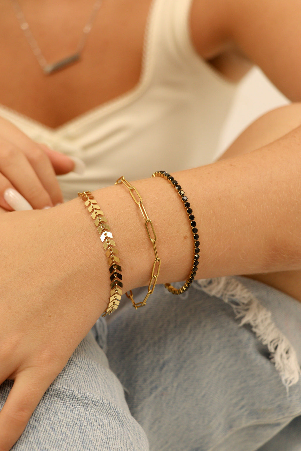 Gold Layered Bracelet Set – 25 Pc 18K Gold PVD Stainless Steel Bracelets for Women