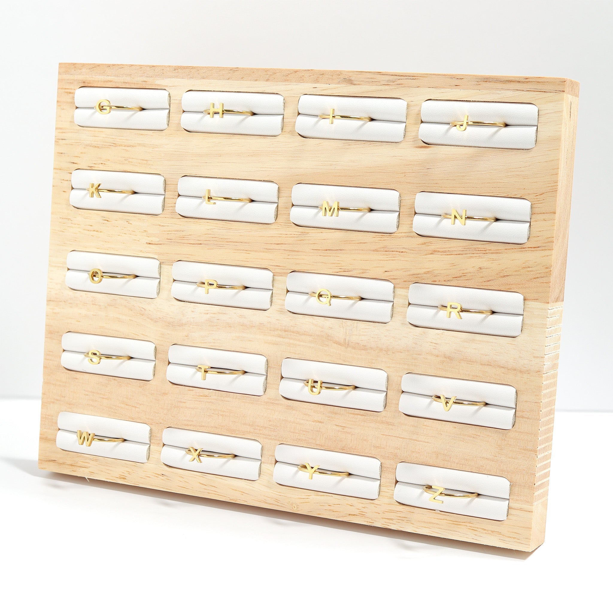 Initial Stacking Rings – Slim 18K Gold PVD Stainless Steel Band Jewelry