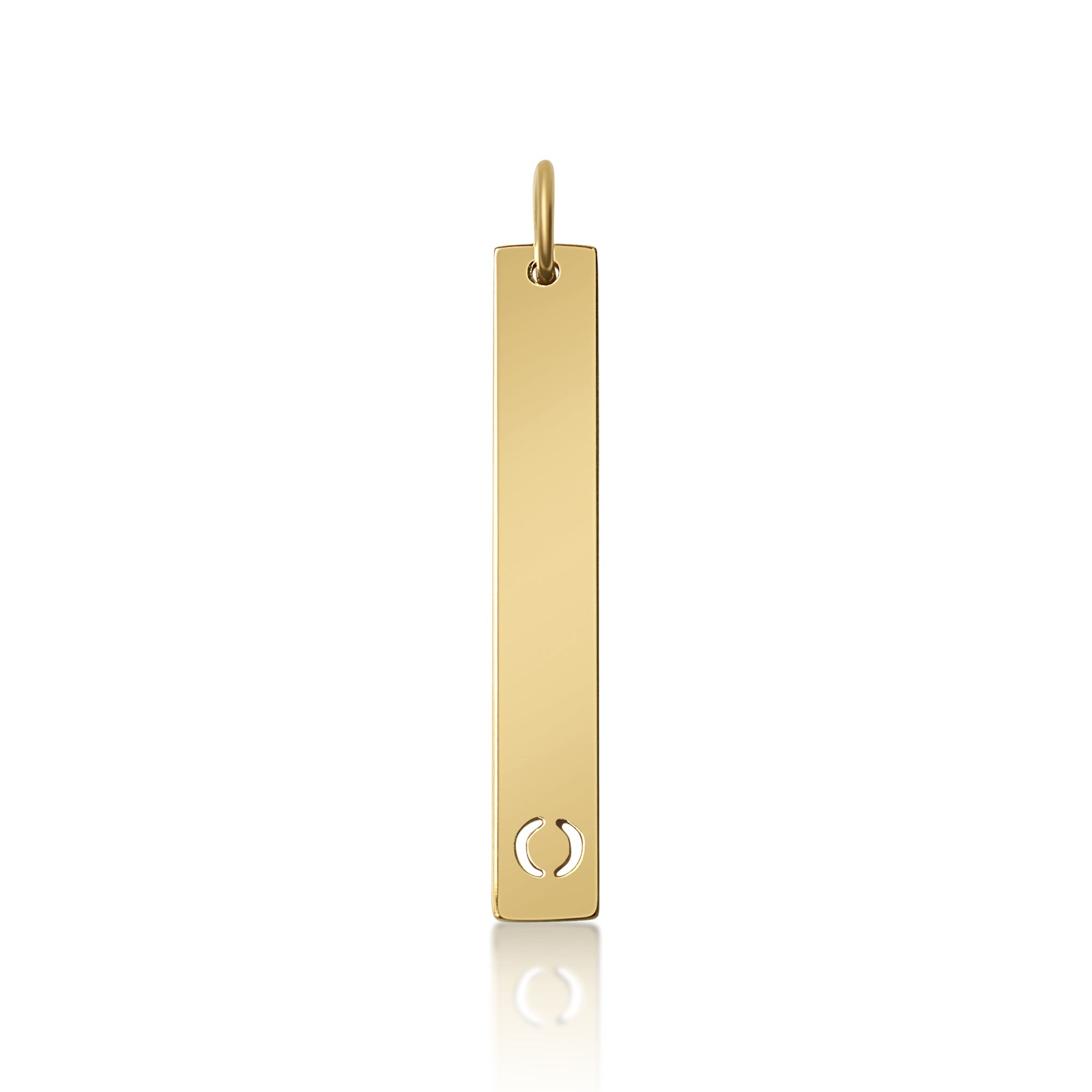Stainless Steel Pendant - Cutout Initial Pendant | 18K PVD Coated Gold & Rose Gold