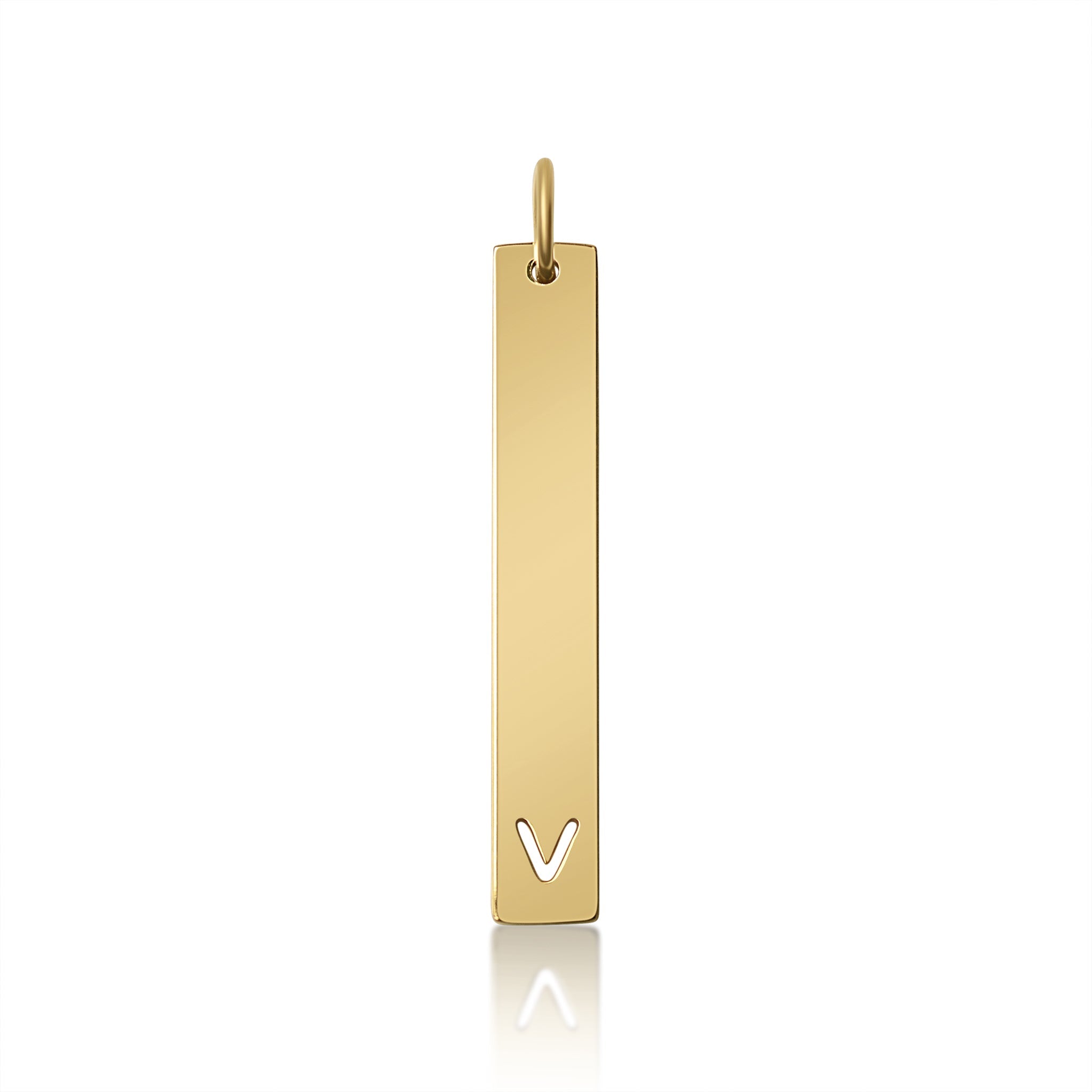 Stainless Steel Pendant - Cutout Initial Pendant | 18K PVD Coated Gold & Rose Gold