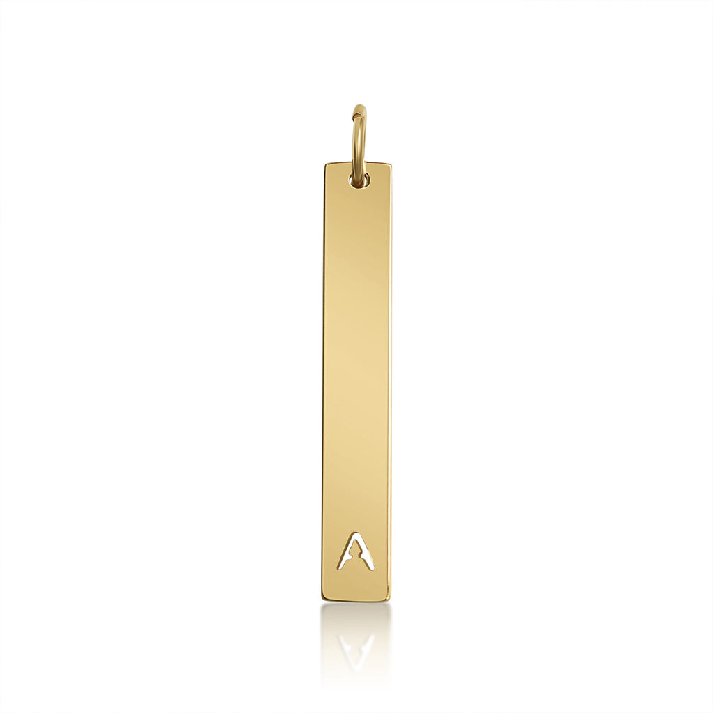 Stainless Steel Pendant - Cutout Initial Pendant | 18K PVD Coated Gold & Rose Gold