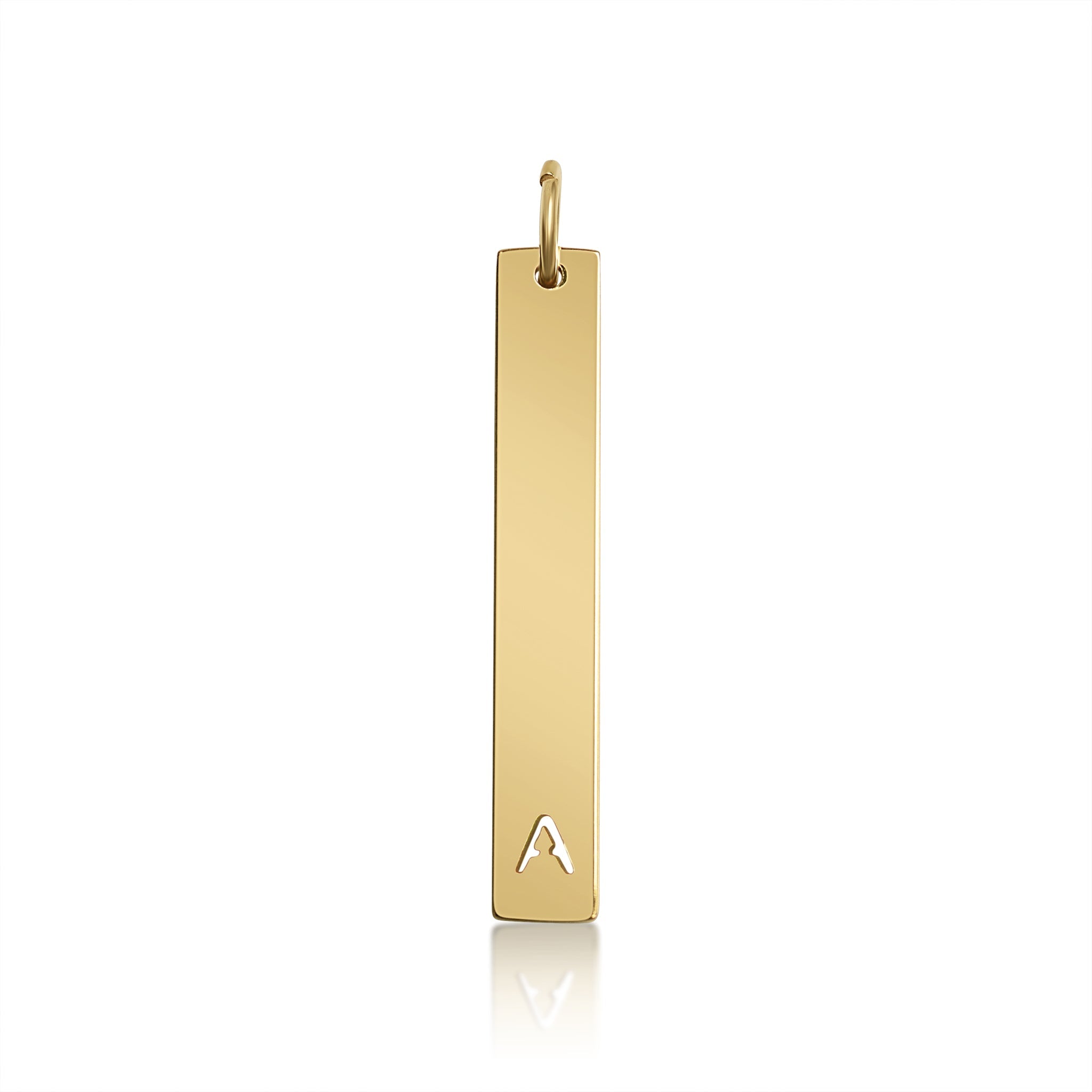 Stainless Steel Pendant - Cutout Initial Pendant | 18K PVD Coated Gold & Rose Gold