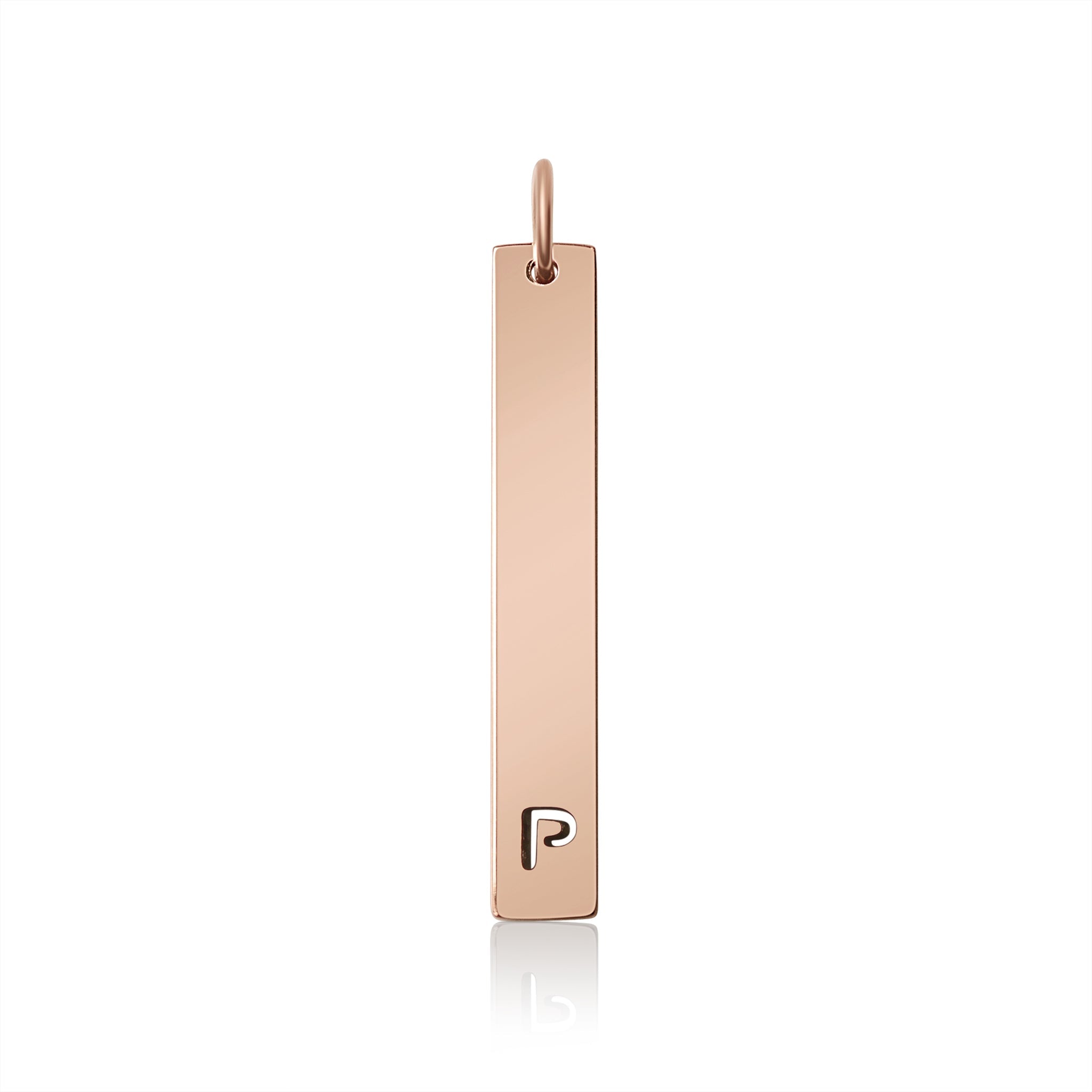 Stainless Steel Pendant - Cutout Initial Pendant | 18K PVD Coated Gold & Rose Gold