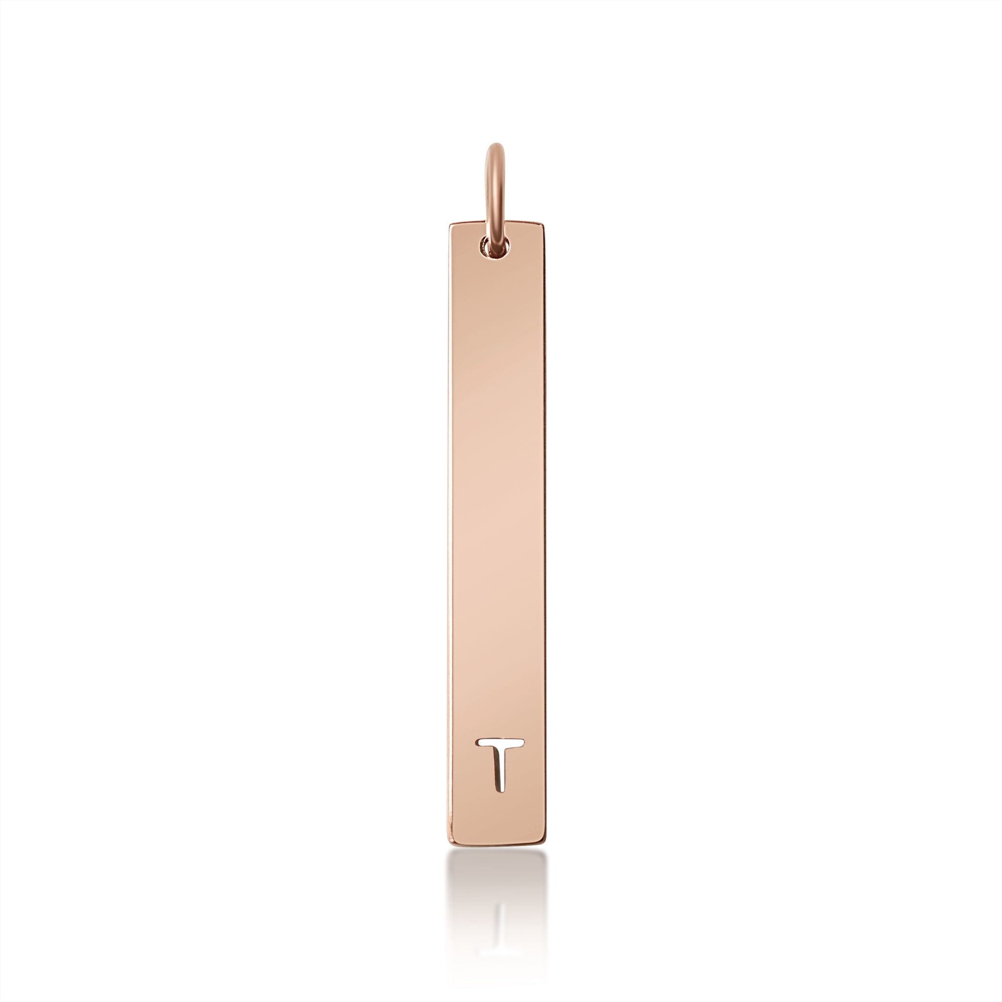 Stainless Steel Pendant - Cutout Initial Pendant | 18K PVD Coated Gold & Rose Gold