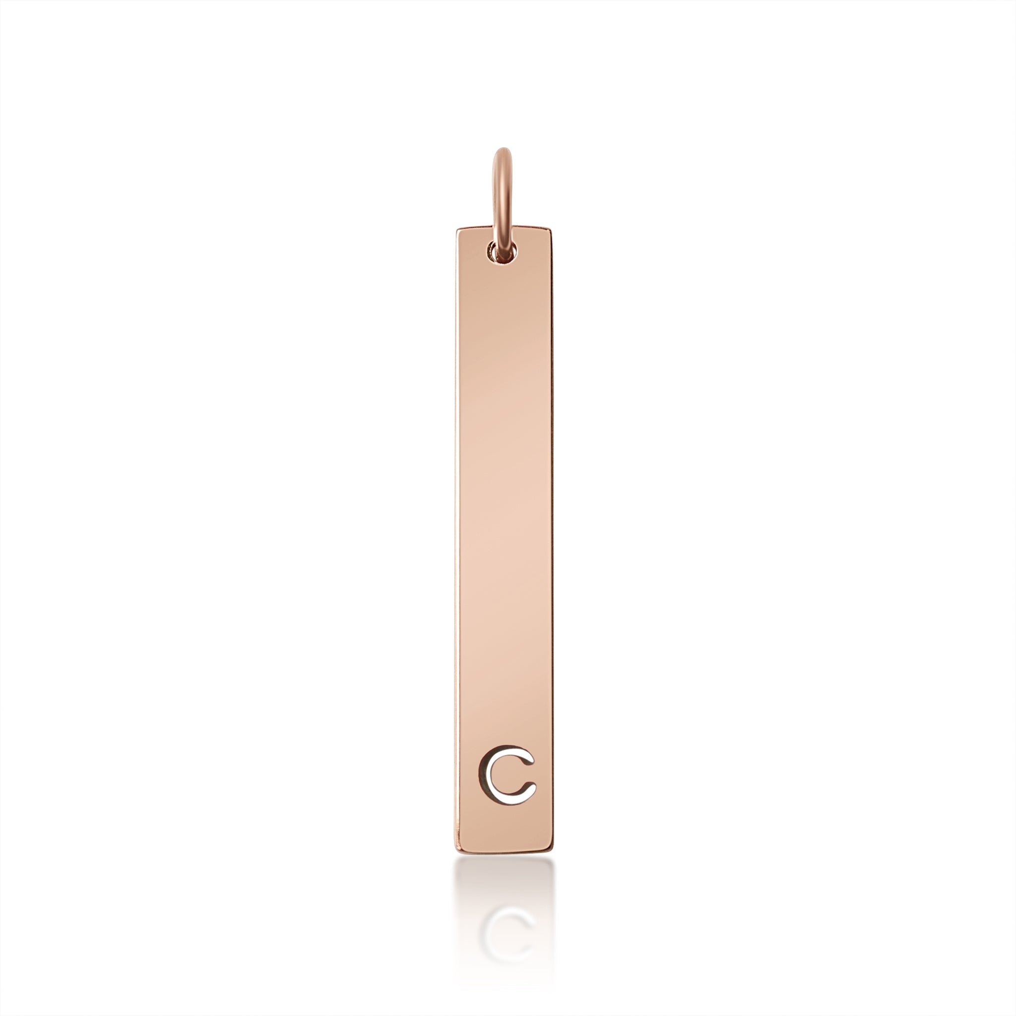 Stainless Steel Pendant - Cutout Initial Pendant | 18K PVD Coated Gold & Rose Gold
