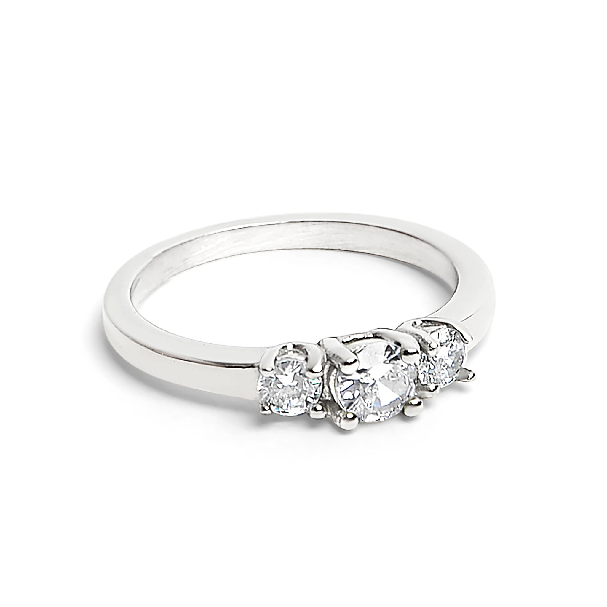 Birthstone Ring - Stainless Steel Band with CZ Accent for Women, Durable 316L