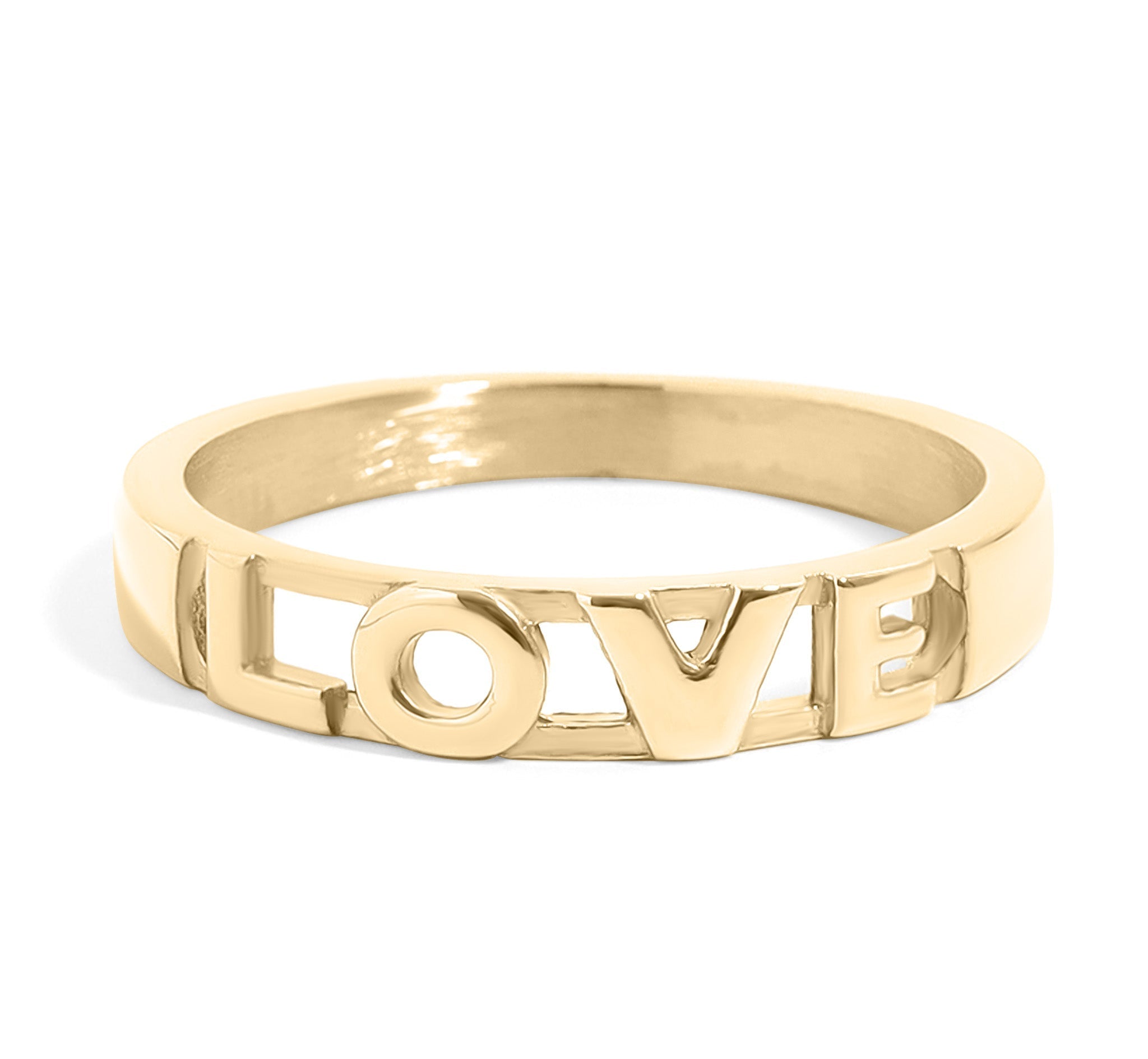 Gold Stacking Ring – 18K PVD Gold Stainless Steel Love Band | Hypoallergenic & Waterproof