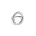 Silver Oval Motif Ring  on a white background