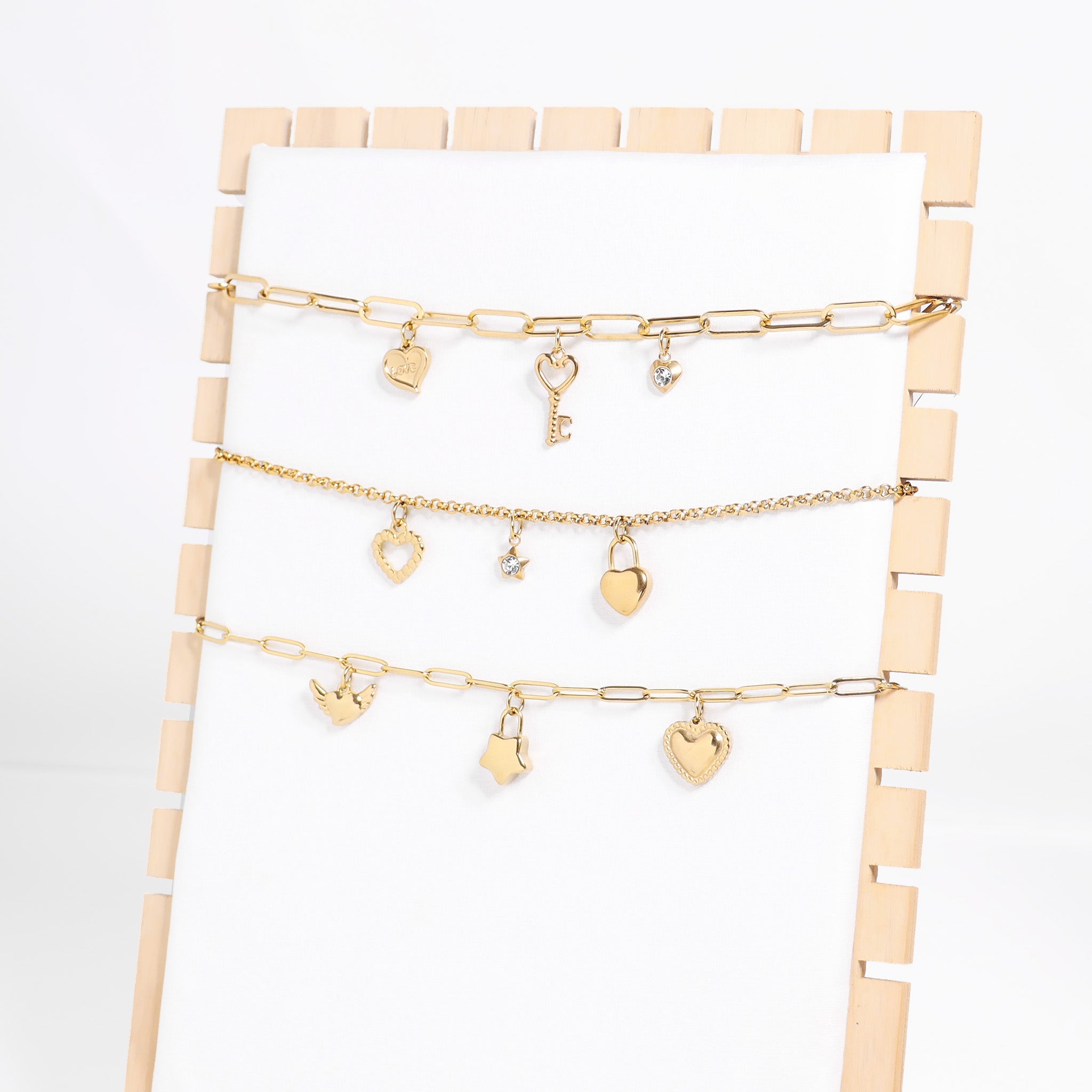 Star Padlock Charm – 18K Gold Plated Stainless Steel Lock Pendant