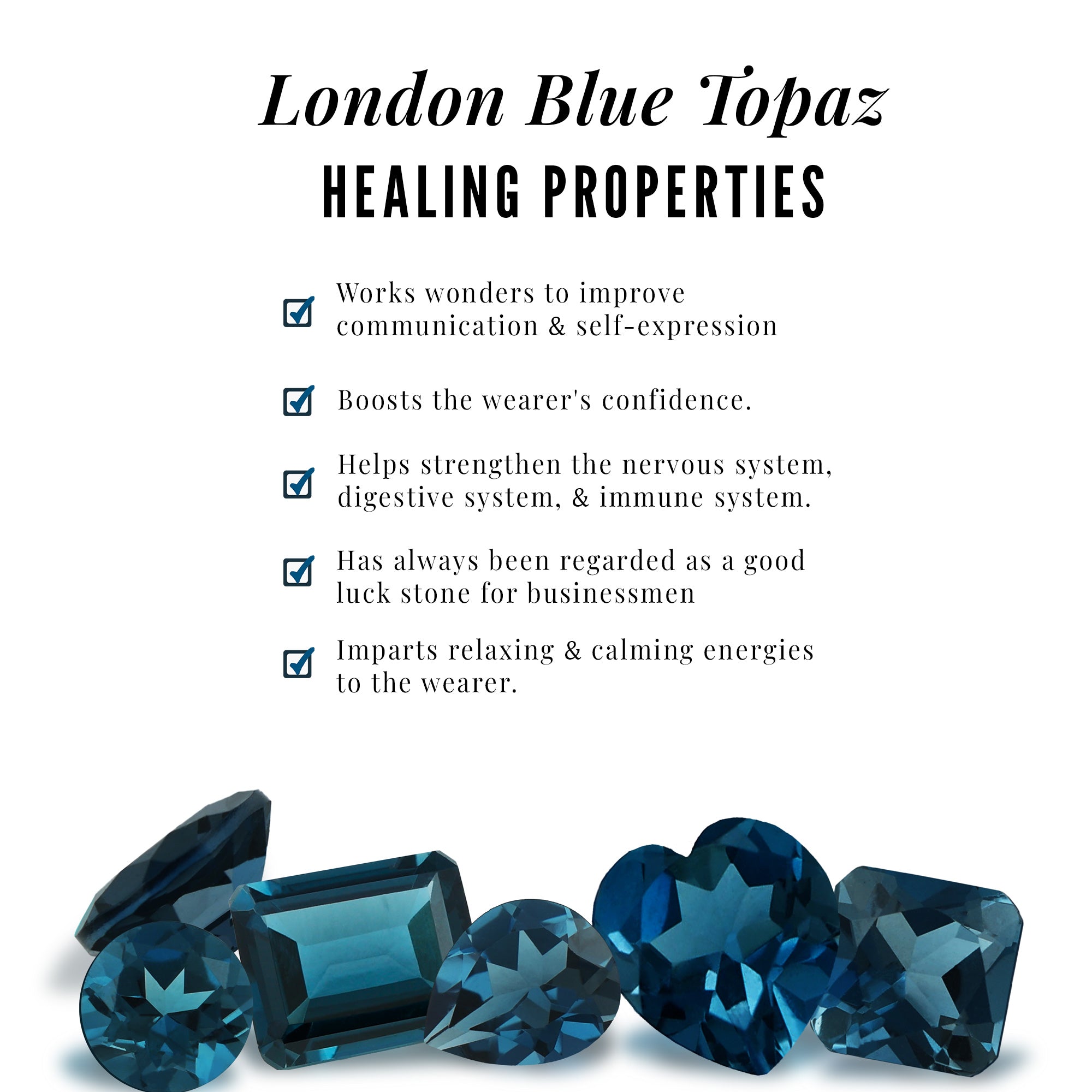 Genuine London Blue Topaz and Diamond 2 Stone Promise Ring
