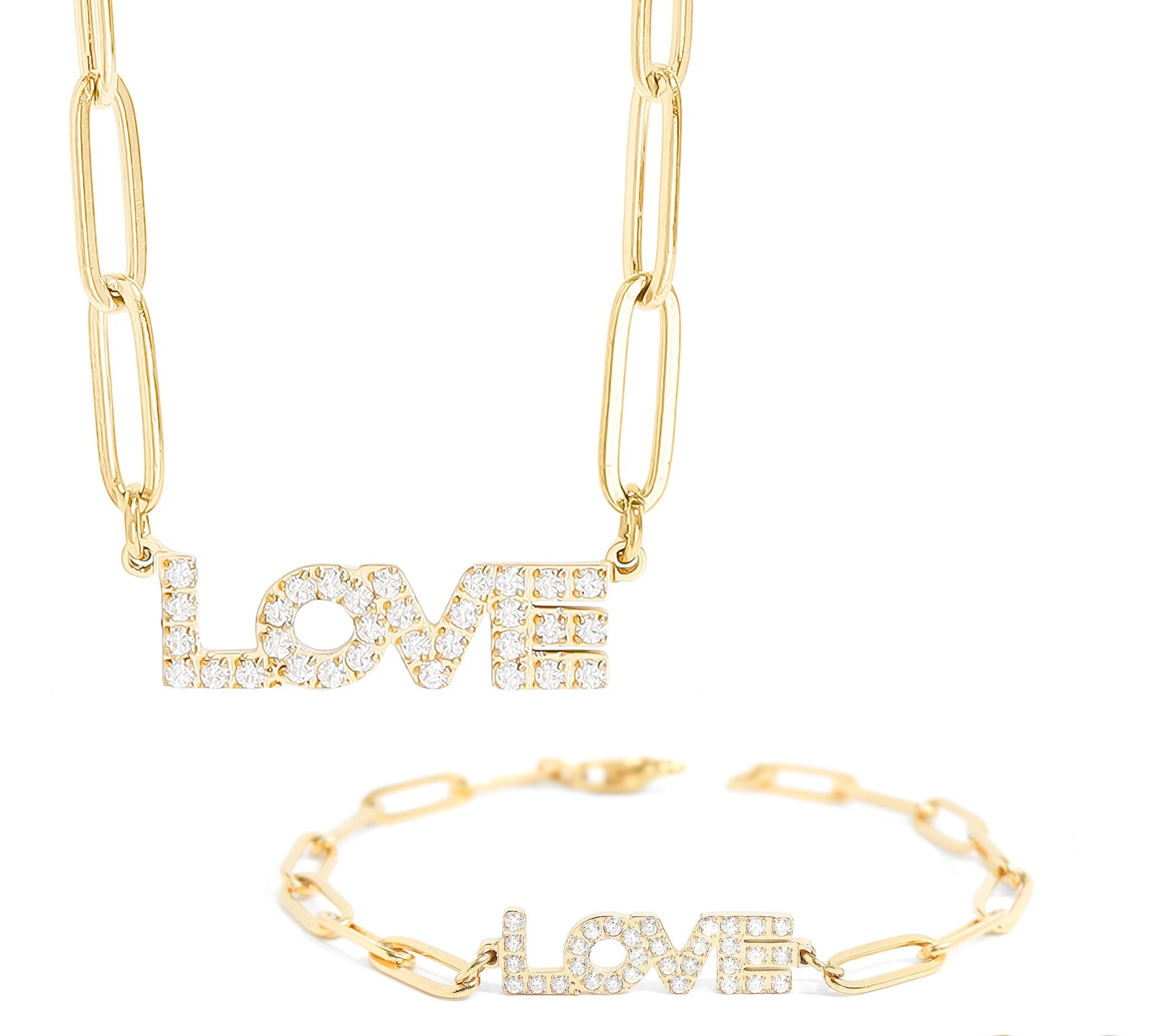 Love necklace and bracelet set