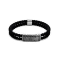 Mens Rubber Metal Clasp Bracelet
