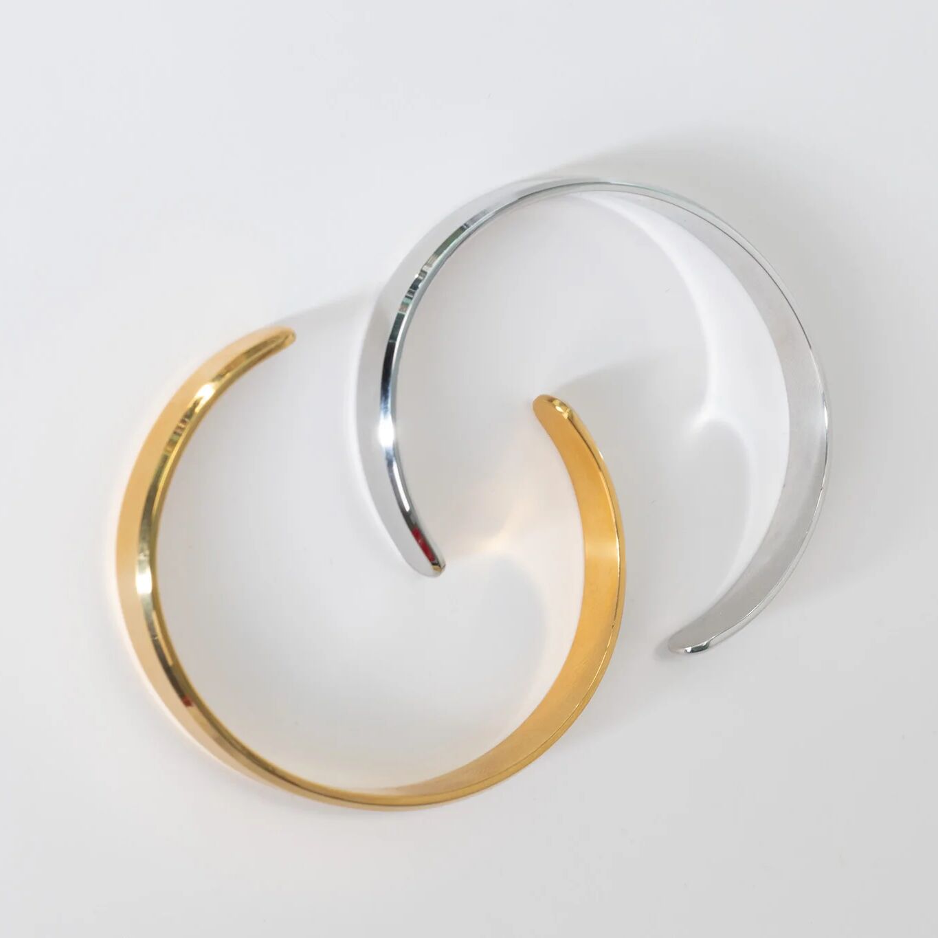 18K Gold PVD Mens Metal Cuff Bracelet - gold and silver studio