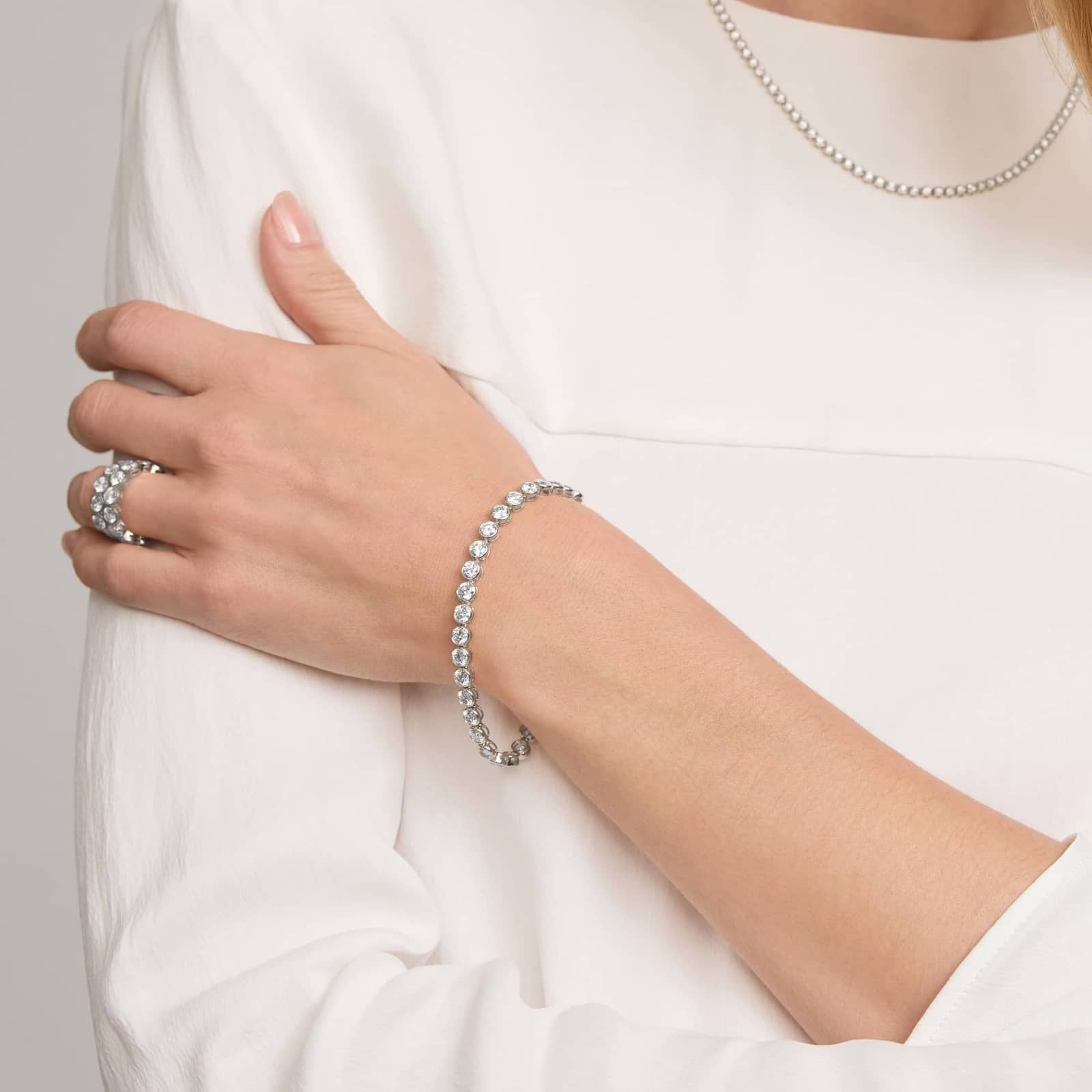 Moissanite Tennis Bracelet – 10 Carat Round Cut Moissanite Stones | 14K Gold Plated Bezel Set