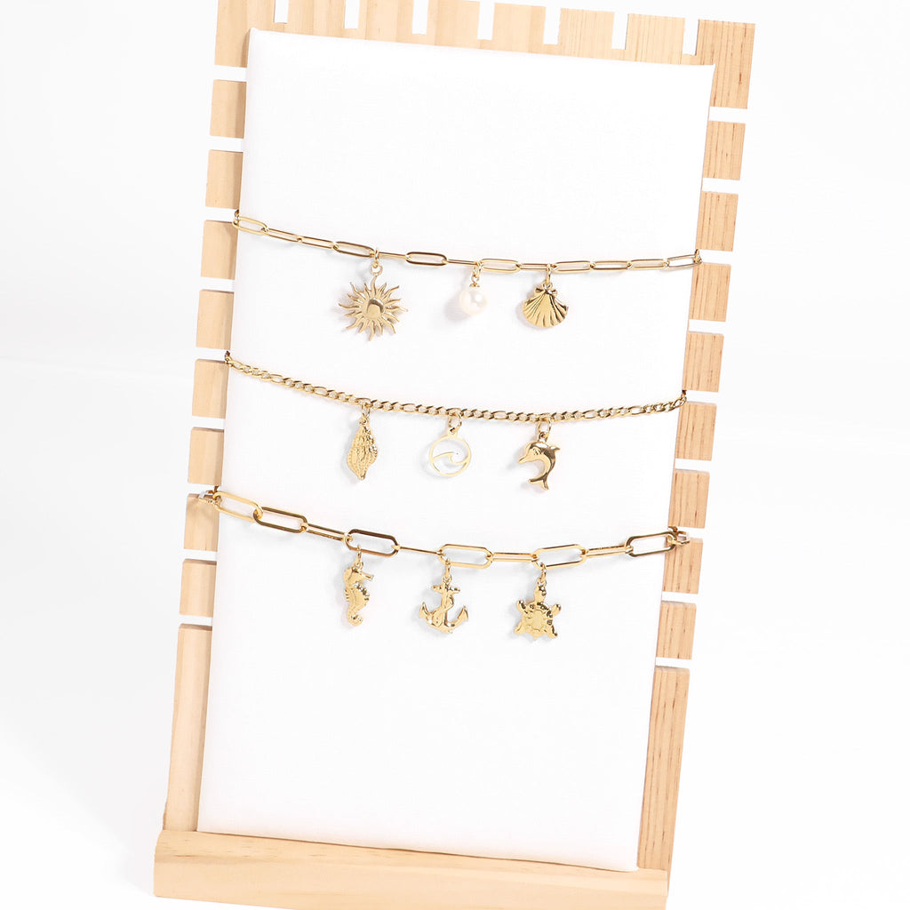 Nautical Charm Set – 18K Gold Stainless Steel Hypoallergenic Charms for Everyday Wear