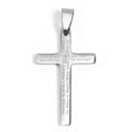 Serenity Prayer Cross Pendant - Durable Stainless Steel 316L Engraved Jewelry