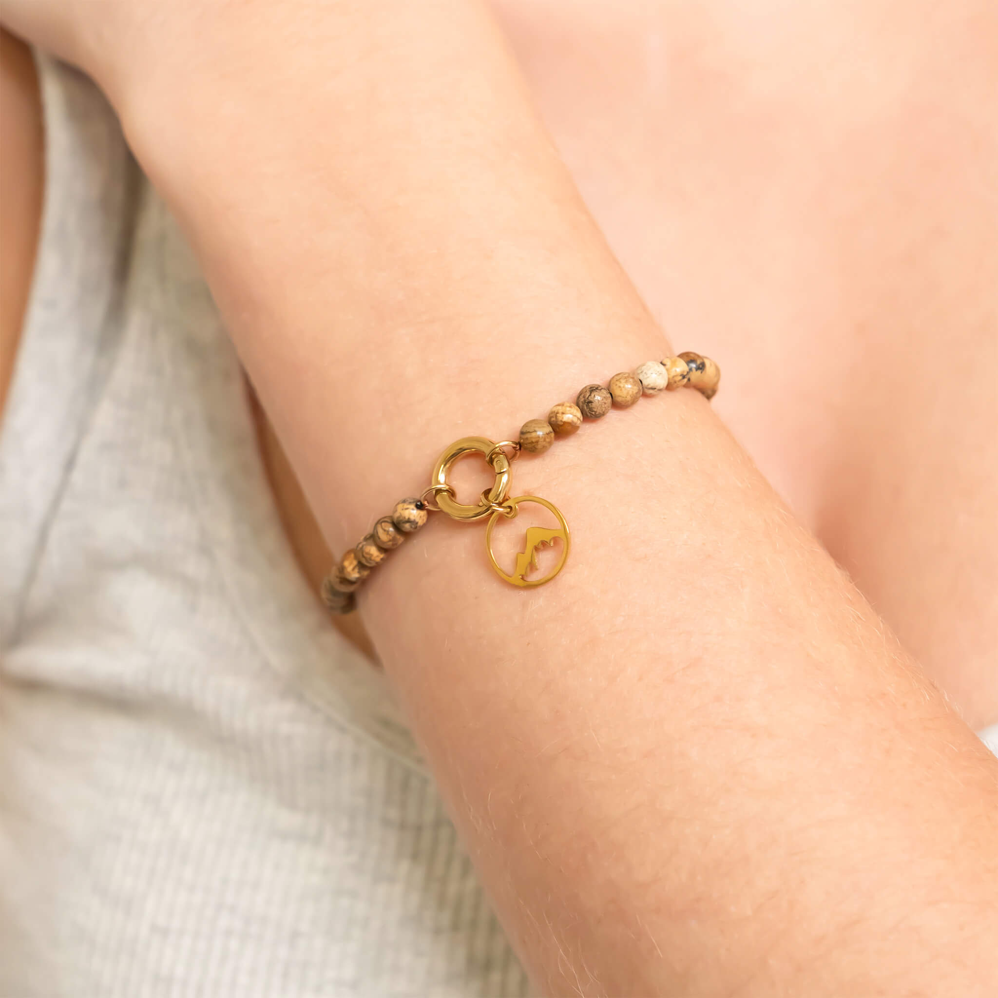 Gold Mountain Charm – Durable 18K Gold Pendant | Stainless Steel Jewelry