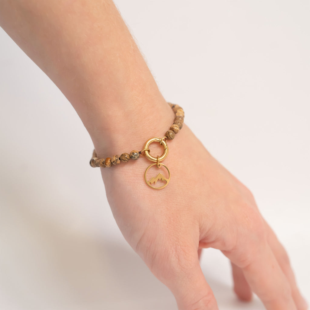 Gold Mountain Charm – Durable 18K Gold Pendant | Stainless Steel Jewelry
