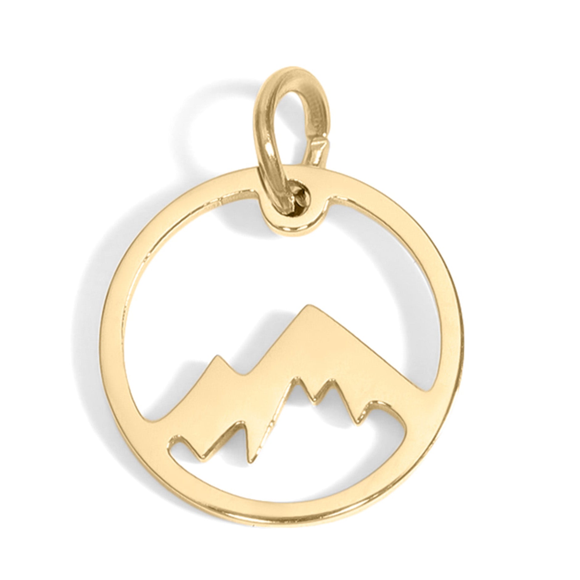 Gold Mountain Charm – Durable 18K Gold Pendant | Stainless Steel Jewelry